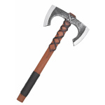 LARP Wikinger Doppelaxt Jorvak, Polsterwaffe, 42 cm
