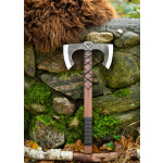 LARP Wikinger Doppelaxt Jorvak, Polsterwaffe, 42 cm