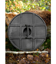 LARP Wikinger Schild Bjornir, rot/weiß, 60 cm