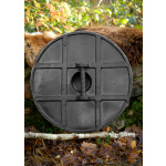 LARP Wikinger Schild Bjornir, rot/weiß, 60 cm