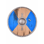 LARP Wikinger Schild Fjorn, blau/braun, 60 cm