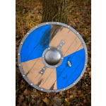 LARP Wikinger Schild Fjorn, blau/braun, 60 cm
