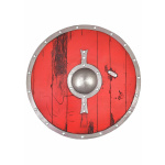 LARP Wikinger Schild Skjaldar, rot, 60 cm