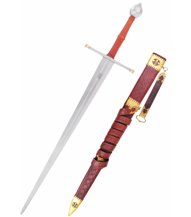 Deutsches Mittelalter Langschwert Passauer Wolf mit Scheide, 14. Jahrhundert