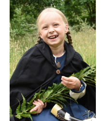 Kinder Mittelalter Umhang Paul, schwarz