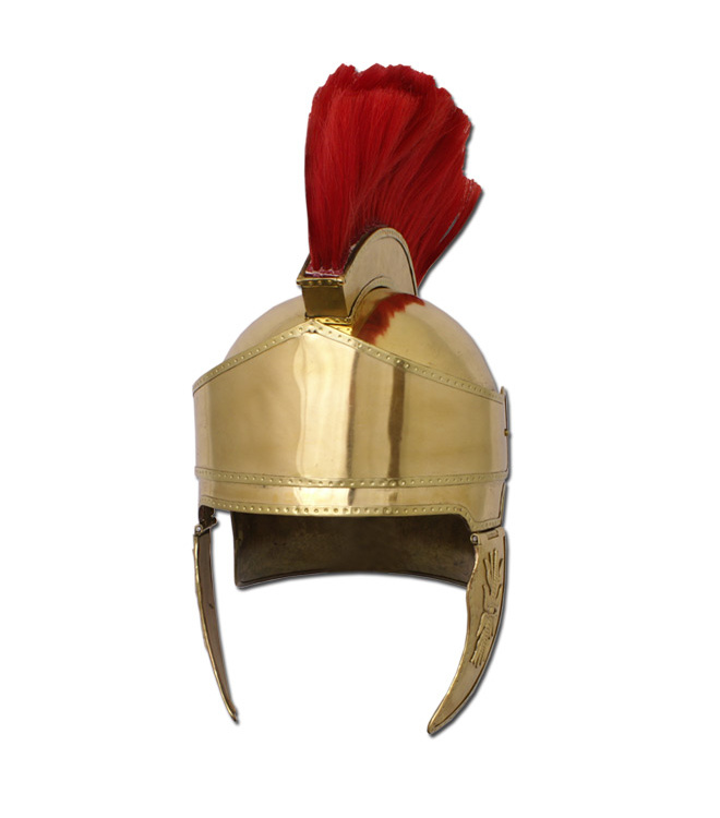 Attischer Helm aus Messing mit Haarbusch, ca. 300 v. Chr.
