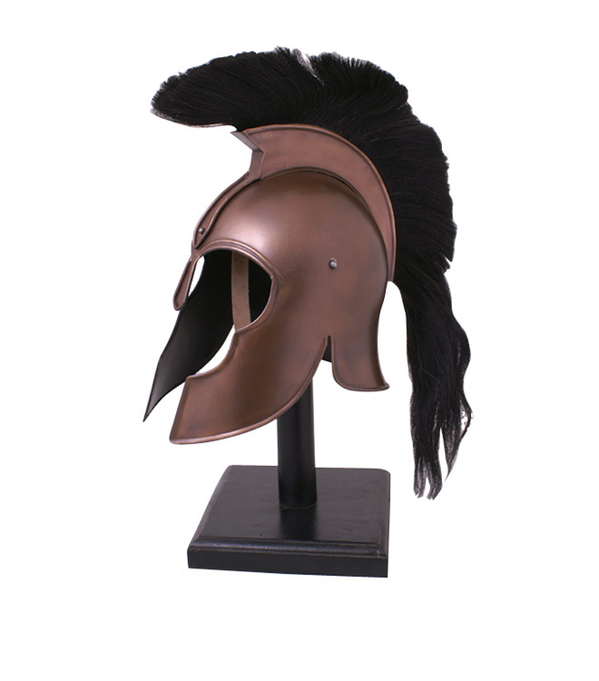 Griechischer Helm aus Troja mit Helmbusch