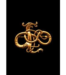 Wikinger Brosche, Drache, aus Bronze