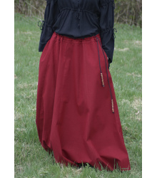 Mittelalterlicher Rock, weit ausgestellt, rot