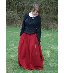 Mittelalterlicher Rock, weit ausgestellt, rot