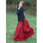 Mittelalterlicher Rock, weit ausgestellt, rot