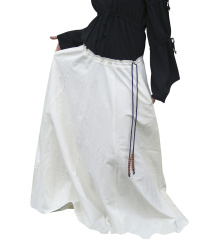 Mittelalterlicher Rock, weit ausgestellt, natur