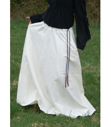 Mittelalterlicher Rock, weit ausgestellt, natur