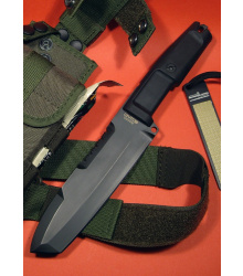 Feststehendes Messer Ontos + Survival-kit schwarz,...