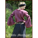 Mittelalter Bluse aus Baumwolle, weinrot