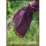 Mittelalter Bluse aus Baumwolle, weinrot