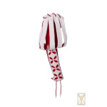 Landsknecht geblümter Ärmel Weiß/Rot – Wollmischgewebe Yoremade XL