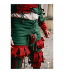 Landsknecht Hose Grün/Rot Yoremade – Renaissance Kniebundhose