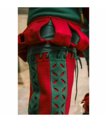 Landsknecht Hose Grün/Rot Yoremade – Renaissance Kniebundhose