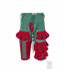 Landsknecht Hose Grün/Rot Yoremade – Renaissance Kniebundhose