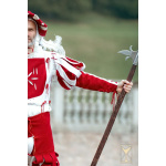Landsknecht geblümter Ärmel Weiß/Rot – Wollmischgewebe Yoremade S