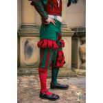 Landsknecht Hose Yoremade – Renaissance Kniebundhose Grün/Rot L