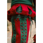 Landsknecht Hose Yoremade – Renaissance Kniebundhose Grün/Rot L