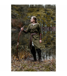 Wikinger Tunika Leinen V-Ausschnitt Herren knielang "Ansgar" S