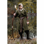 Wikinger Tunika Leinen V-Ausschnitt Herren knielang "Ansgar" S