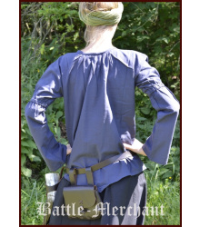 Mittelalter Bluse aus weicher Baumwolle, blau