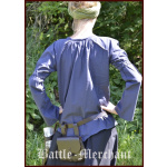Mittelalter Bluse aus weicher Baumwolle, blau