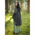 Mittelalter Cape mit Kapuze Baumwolle "Morgana" Grau