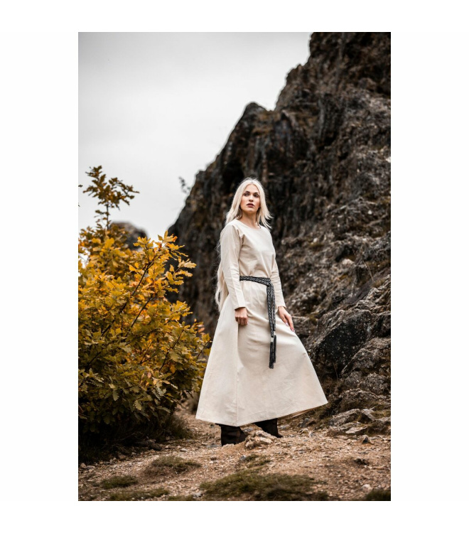 Damen Kleid Alvilda mit Rundhalsausschnitt – Mittelalter XL