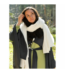 Mittelalter Schal Baumwolle Crinkle-Effekt unisex Natur
