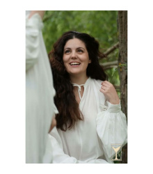 Smock Violet – Mittelalter Unterkleid aus Baumwolle XS-S
