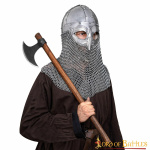 Antiker Wikingerbrillenhelm mit unvernieteter Kettenbrünne