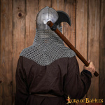 Antiker Wikingerbrillenhelm mit unvernieteter Kettenbrünne