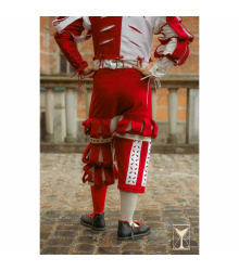 Landsknecht-Hose Weiß/Rot Yoremade – Renaissance Breeches L