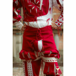Landsknecht-Hose Weiß/Rot Yoremade – Renaissance Breeches L