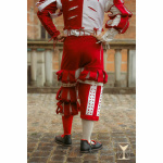 Landsknecht-Hose Weiß/Rot Yoremade – Renaissance Breeches L