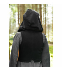 Mittelalter Weste mit Kapuze schwarz Damen "Nalen" M