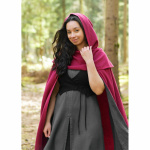 Mittelalter Weste mit Kapuze schwarz Damen "Nalen" M