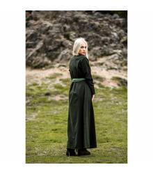Mittelalter Kleid grün Rundhals knöchellang Baumwolle "Alvilda" XL