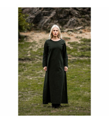 Mittelalter Kleid grün Rundhals knöchellang Baumwolle "Alvilda" XL