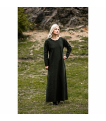 Mittelalter Kleid grün Rundhals knöchellang Baumwolle "Alvilda" XL