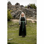 Mittelalter Kleid grün Rundhals knöchellang Baumwolle "Alvilda" XL