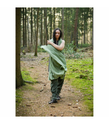 Mittelalter Schal Baumwolle Crinkle-Effekt unisex  Grün