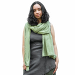 Mittelalter Schal Baumwolle Crinkle-Effekt unisex  Grün