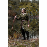Wikinger Tunika Leinen V-Ausschnitt Herren knielang "Ansgar" M