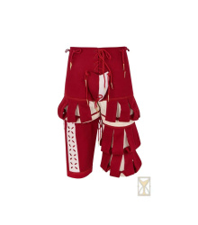 Landsknecht-Hose Weiß/Rot Yoremade – Renaissance Breeches XL